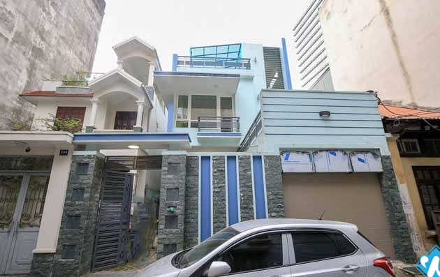 The house has beautiful three-bedroom space for rent in Hoan Kiem